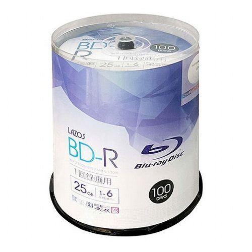 600枚セット 100枚×6セット Lazos BD-R L-B100PX6 代引不可