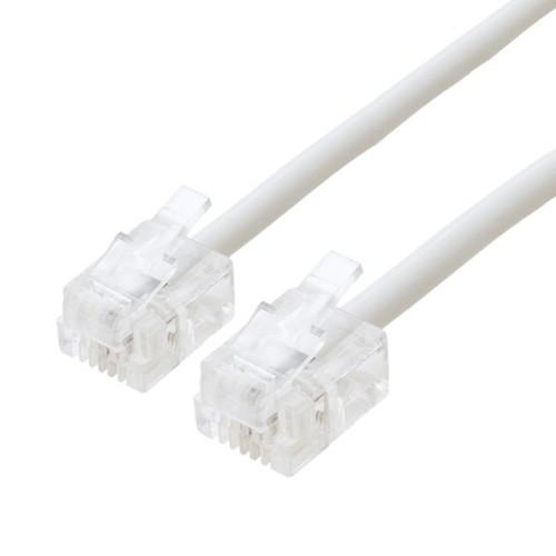 20個セット ミヨシ 電話用モジュラーコード 6極2芯 白 1m DC-201/WHX20 代引不可