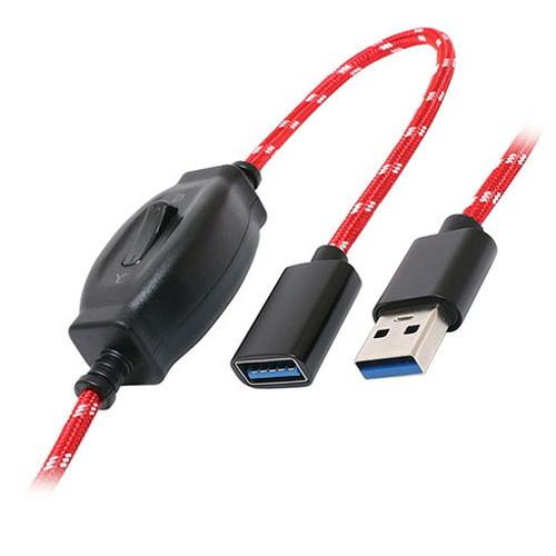 5個セット ミヨシ ON OFFスイッチ付USB延長ケーブル 1.5m USB-EXS3015/RD...