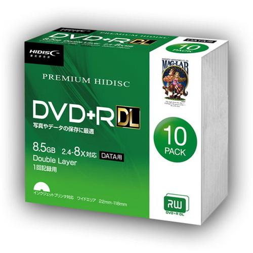 10枚×5セット HIDISC DVD+R DL 8倍速対応 8.5GB 1回 データ記録用 インク...
