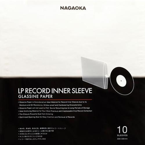 5個セット NAGAOKA グラシン紙 LPレコードインナースリーブ GRS-LP10X5 オーディ...