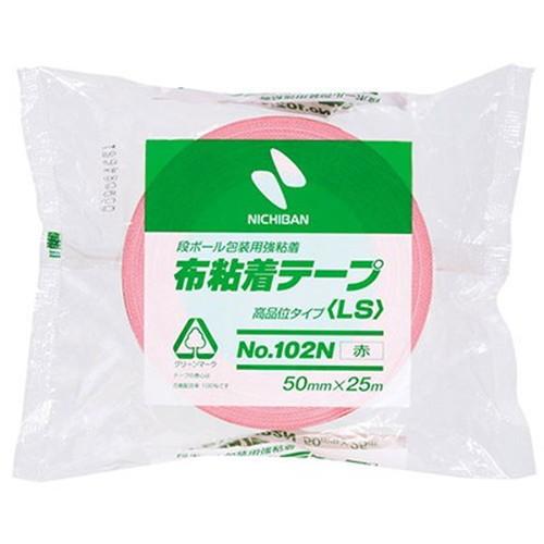 5個セット ニチバン 布テープ102N 50×25 赤 NB-102N1-50X5 雑貨 代引不可