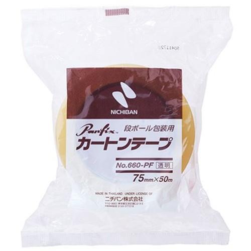 5個セット ニチバン PANFIX カートンテープ 660PF 透明 75×50 NB-660PF-...