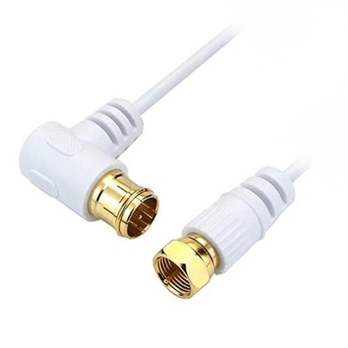 5セット ホーリック 極細アンテナケーブル 50cm ホワイト L字差込式-ネジ式 AC05-776...