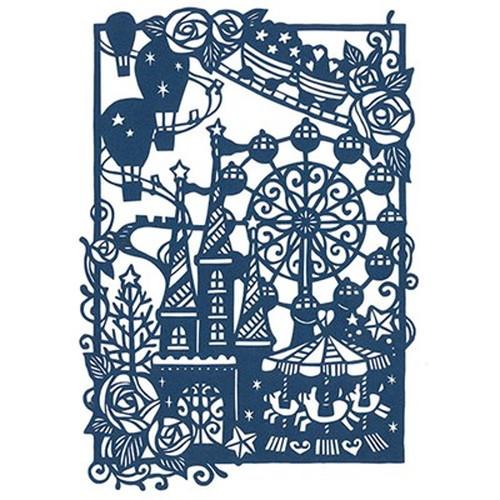 5セット トラストプリンティング 切り絵キット ゆめのくに/dreamland-A4blue-H ハ...