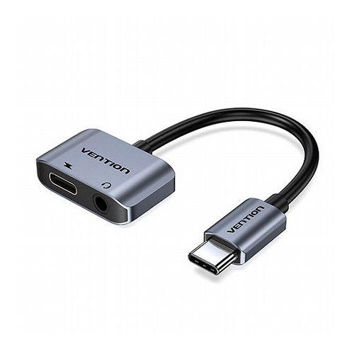 3セット VENTION USB-C to 3.5mm AUX変換 &amp; USB-C 充電ポート グレ...