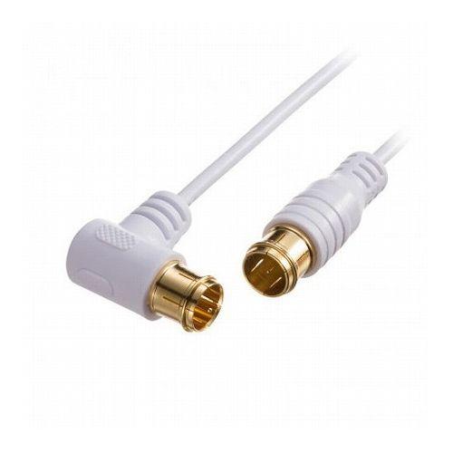 3本セット サンワサプライ アンテナケーブル ごく細 S2.5C-FB 片側L字 5m KM-AT2...