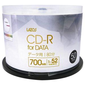 10個セット Lazos データ用 CD-R 50枚組 L-CD50PX10 パソコン ドライブ CD-Rメディア L-CD50PX10｜recommendo