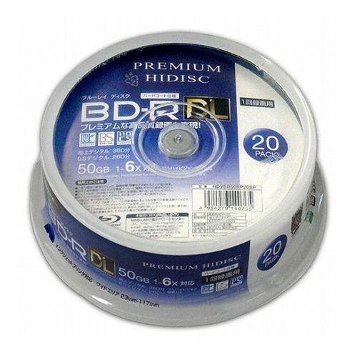 10個セット PREMIUM HIDISC BD-R DL 1回録画 6倍速 50GB 20枚 スピ...