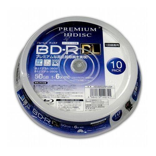 20個セット PREMIUM HIDISC BD-R DL 1回録画 6倍速 50GB 10枚 スピ...