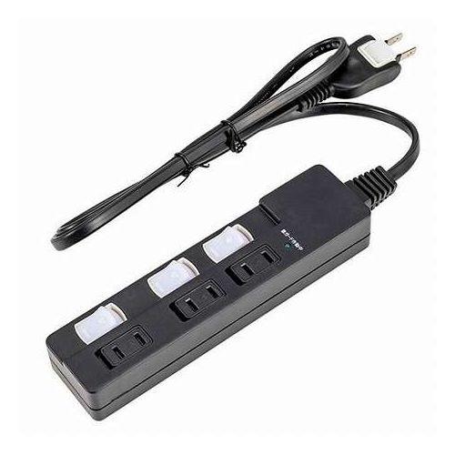 Digio 安全機能搭載スイッチ付きOAタップ 3個口 2m ブラック TAP-046-20BK 代...