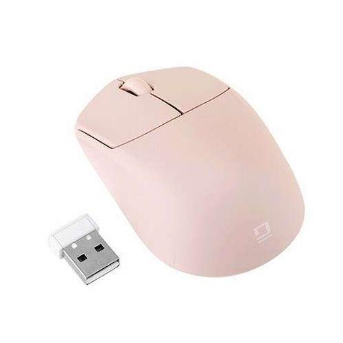 Digio 小型無線静音3ボタン BlueLEDマウス ふわり軽やか ピンク MUS-RKT249P...