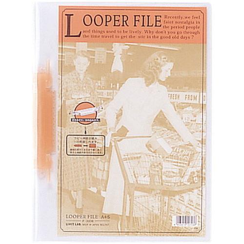 LIHIT LAB. ルーパーファイル A4S 2穴 赤 F-3006-RD 代引不可 メール便