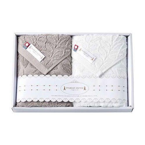 今治ジェンヌ エコリーフ フェイスタオル2P 約33×80cm TZ加工・甘撚糸 環境にやさしい糸 ...