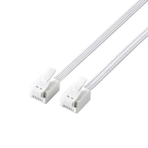エレコム ツメ折れ防止モジュラーケーブル MJ-T05WH 代引不可 メール便
