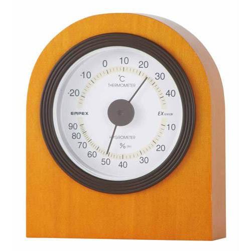 EMPEX 温度・湿度計 ベルモント 置用 TM-682 メープル 温度・湿度計