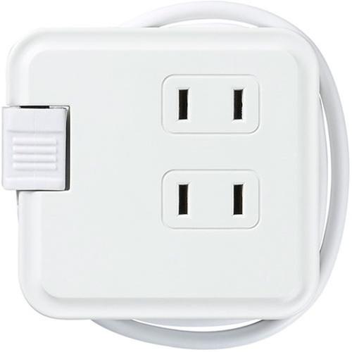 YAZAWA 巻取りモバイルタップ3個口0.6m ホワイト H2M3006WH 代引不可 メール便