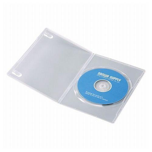 サンワサプライ スリムDVDトールケース 1枚収納・10枚セット・クリア DVD-TU1-10CLN...