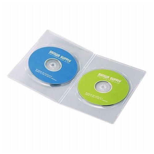 サンワサプライ スリムDVDトールケース 2枚収納・10枚セット・クリア DVD-TU2-10CLN...