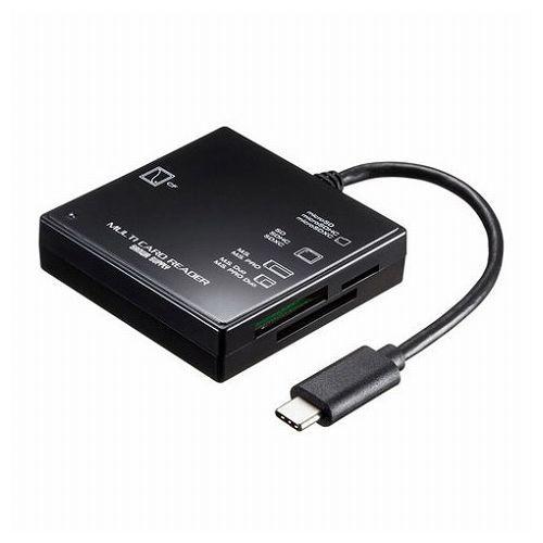 サンワサプライ USB3.1 Type-C マルチカードリーダー ADR-3TCML40BKN 代引...
