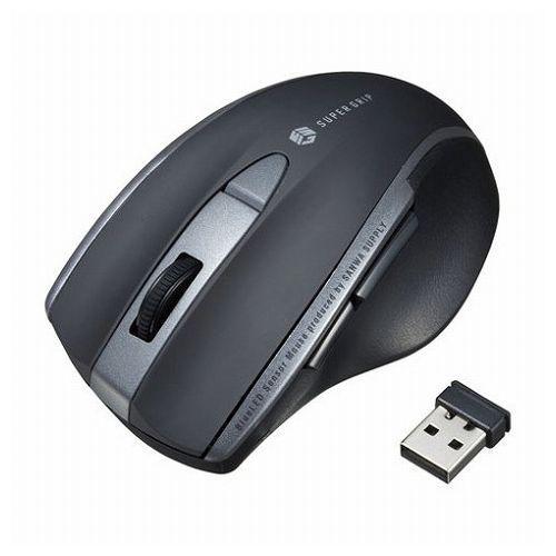 サンワサプライ 静音ワイヤレスブルーLEDマウス 5ボタン MA-WBL166BK 代引不可