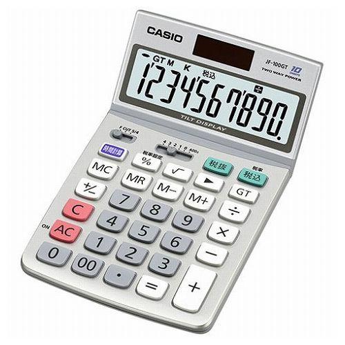 カシオ計算機 CASIO グリーン購入法適合電卓 ジャストタイプ10桁 JF-100GT-N 代引不...