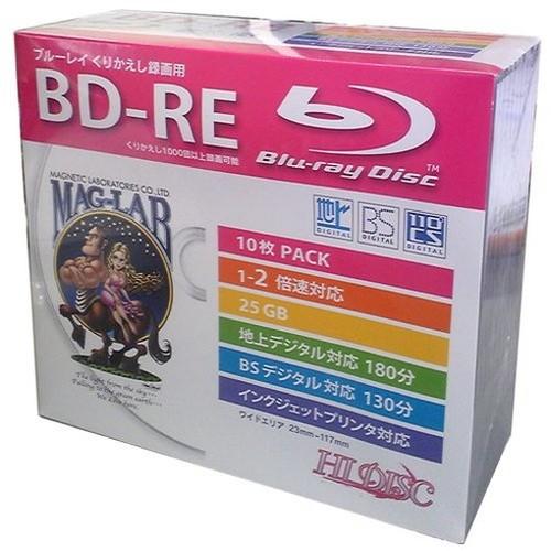 HIDISC BD-RE 録画用5mmスリムケース10P HDBD-RE2X10SC パソコン ドラ...