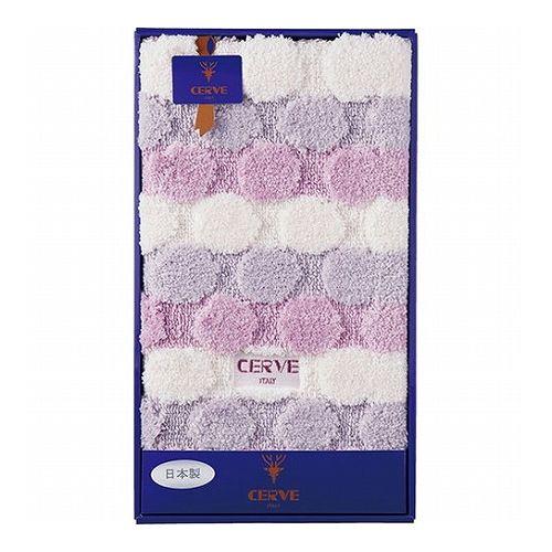 チェルベ ドット 大判バスマット パープル 50×80cm L9056578 代引不可