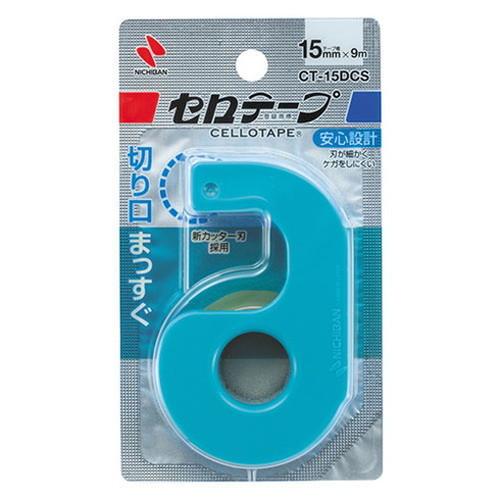 ニチバン 小巻セロテ-プカッター付 15mm スカイブルー NB-CT-15DCS 代引不可