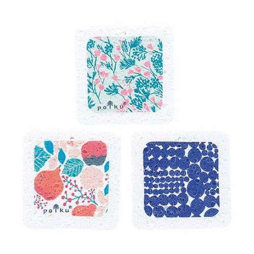 ポルク 圧縮セルローススポンジ3P Aセット 約80×80×10mm×3 22653707 代引不可