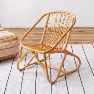 ラタンチェア 1人掛け ハイバック 完成品 定番 1人用 1P チェア 椅子