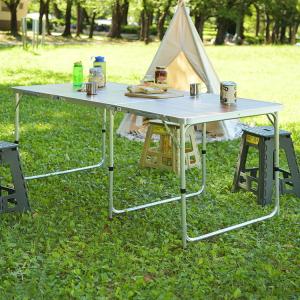 天板が強化プラスチックの折りたたみ作業テーブル アウトドア テーブル