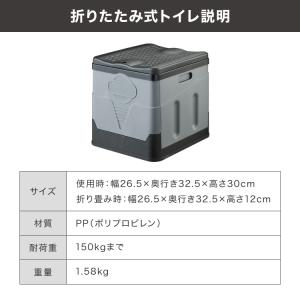 緊急用トイレ 折りたたみ 6点セット 50回分...の詳細画像2