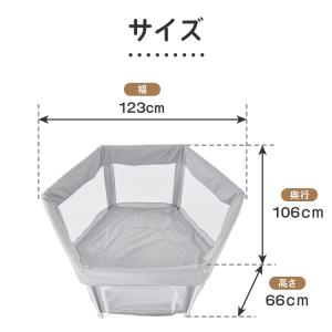 ベビーサークル 折りたたみ メッシュ ドア付き...の詳細画像1