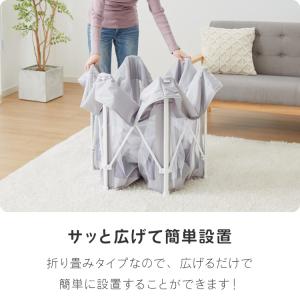 ベビーサークル 折りたたみ メッシュ ドア付き...の詳細画像3