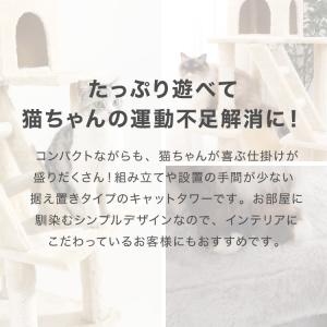選べる2タイプ キャットタワー ツリーハウス ...の詳細画像1