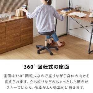 昇降式スツール 2脚セット キャスター キャス...の詳細画像5