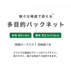 バックネット 野球 5×5m 網目2.5cm ...の詳細画像2