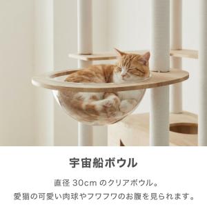 キャットタワー 木製 据え置き 大型猫 68×...の詳細画像5