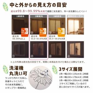 遮光カーテン 2枚組 スヌーピー フラワー 幅...の詳細画像4