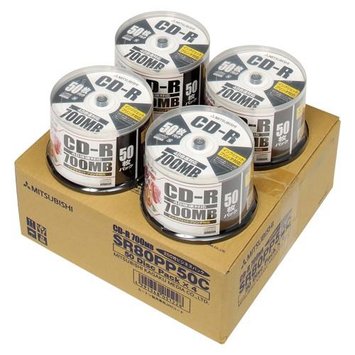 三菱化学メディア CD-R 700MB 200枚入 1 箱 SR80PP50C 文房具 オフィス 用...