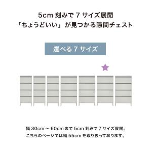 ランドリーチェスト ロータイプ 幅55cm 高...の詳細画像2