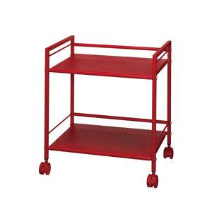 キャスター付き パンチングラック 2段 GC-P46 キッチンラック カラーラック スチールシェルフ ドウシシャ 収納家具