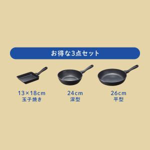 超軽量 フライパン 3点セット ゴリラのひとつ...の詳細画像3