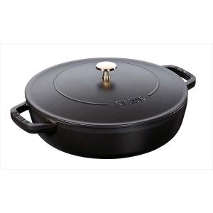 staub ストウブ ブレイザー ソテーパン ブラック 24㎝ ストウブ（STAUB） ブレイザーソテーパン 24cm ブラック : 厨房市場