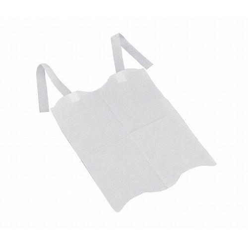 使い捨て エルフエプロン 4折 100枚入 白無地 代引不可