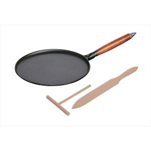 ストウブ staub クレープパン 木柄 28cm 40509-525 日本正規品業務用