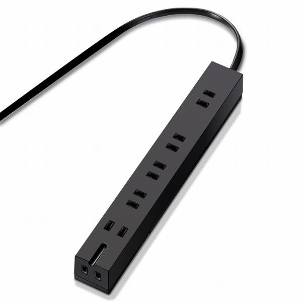 エレコム 電源タップ 雷サージ ホコリシャッター 回転パーツ付キ 固定 / 吊下 2ピン / 3ピン...