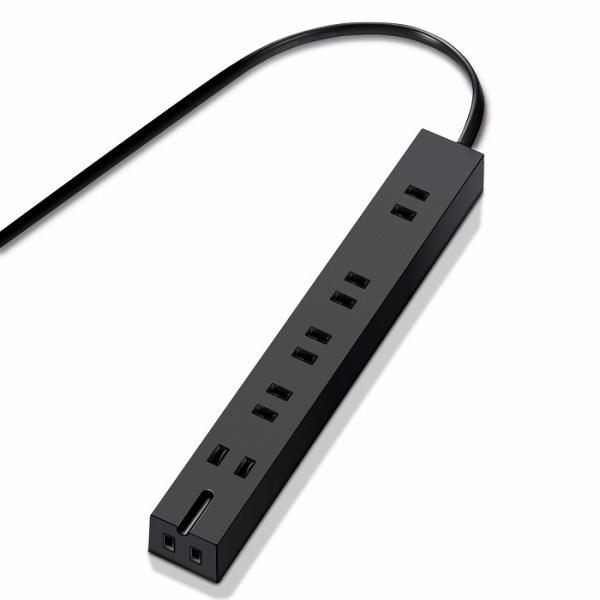 エレコム 電源タップ 超強力マグネット付 1m 6口 雷ガード スイングプラグ 絶縁キャップ ホコリ...
