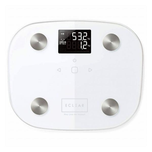 エレコム エレコム 体組成計 体重計 ヘルスメーター デジタル表示 コンパクト おしゃれ かわいい ...